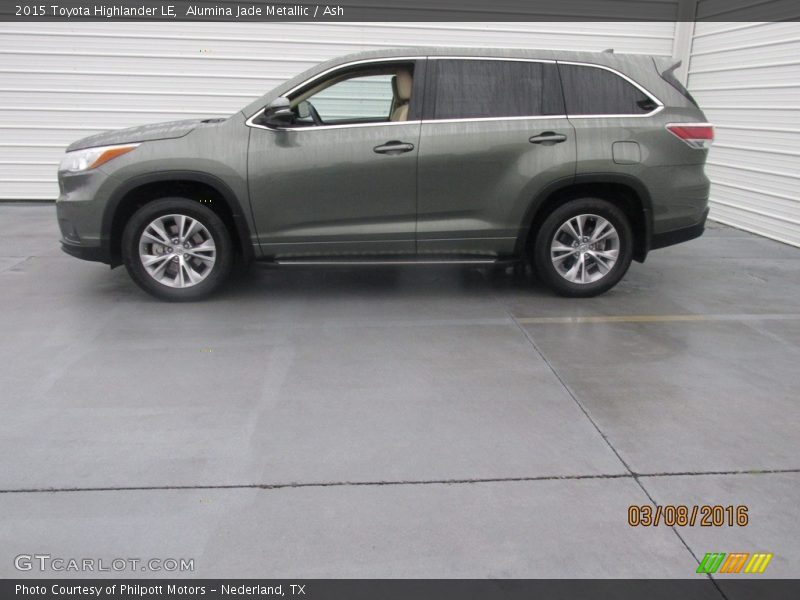 Alumina Jade Metallic / Ash 2015 Toyota Highlander LE