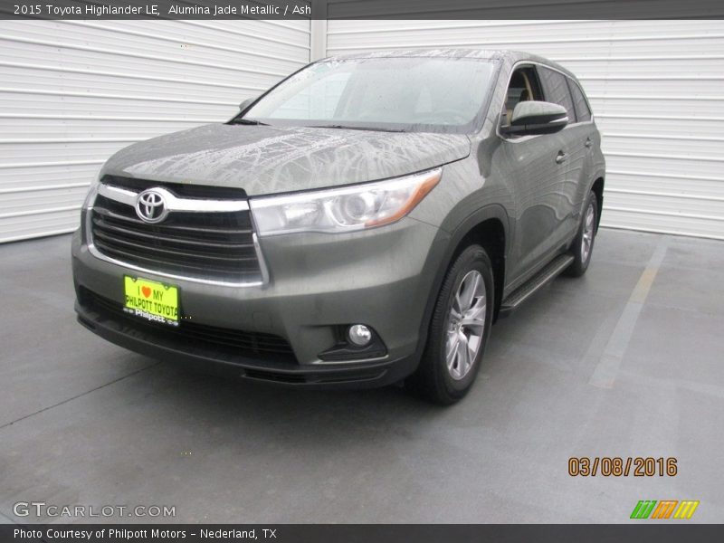 Alumina Jade Metallic / Ash 2015 Toyota Highlander LE