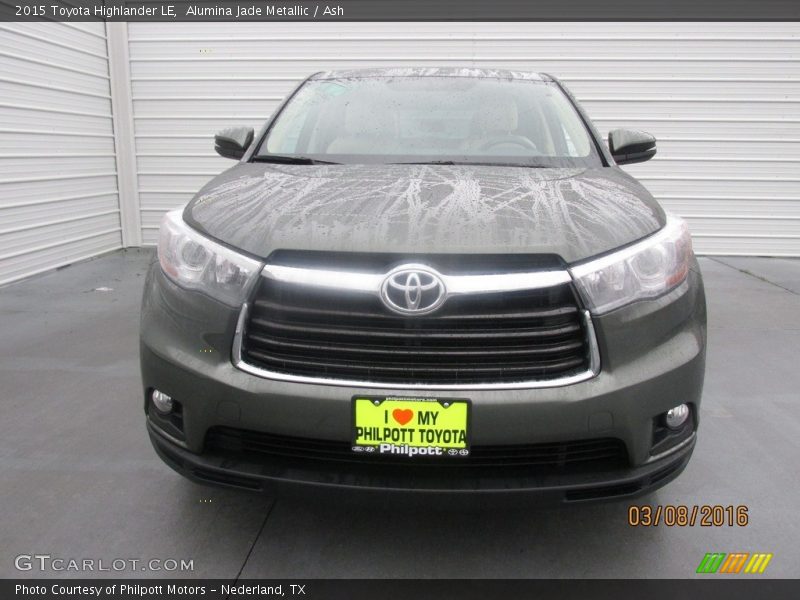 Alumina Jade Metallic / Ash 2015 Toyota Highlander LE