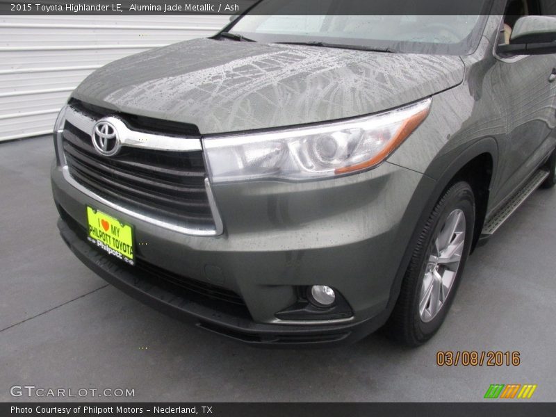 Alumina Jade Metallic / Ash 2015 Toyota Highlander LE