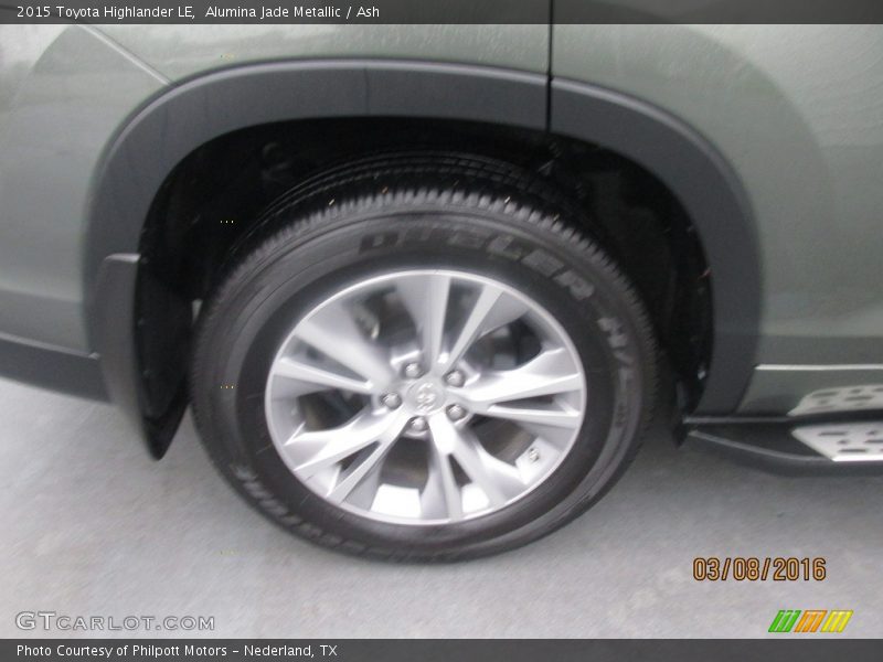 Alumina Jade Metallic / Ash 2015 Toyota Highlander LE