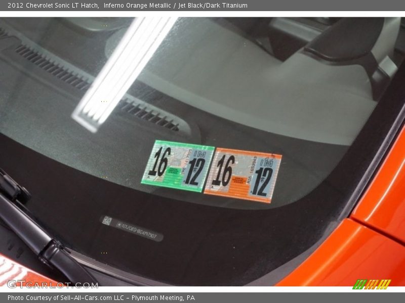 Inferno Orange Metallic / Jet Black/Dark Titanium 2012 Chevrolet Sonic LT Hatch