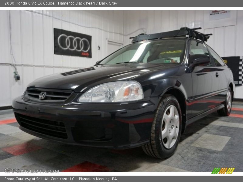 Flamenco Black Pearl / Dark Gray 2000 Honda Civic EX Coupe