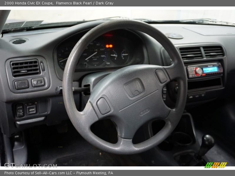 Flamenco Black Pearl / Dark Gray 2000 Honda Civic EX Coupe