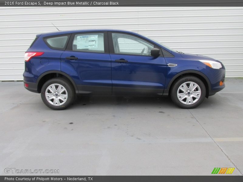 Deep Impact Blue Metallic / Charcoal Black 2016 Ford Escape S
