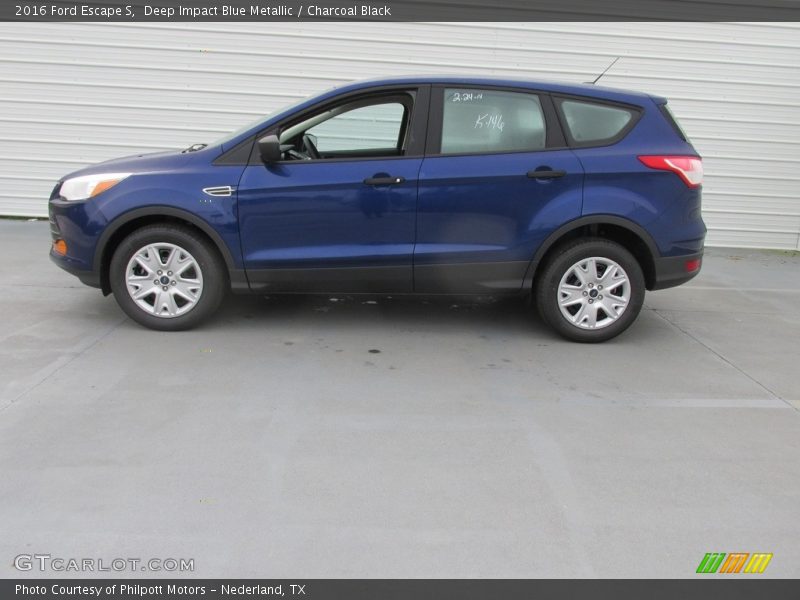 Deep Impact Blue Metallic / Charcoal Black 2016 Ford Escape S