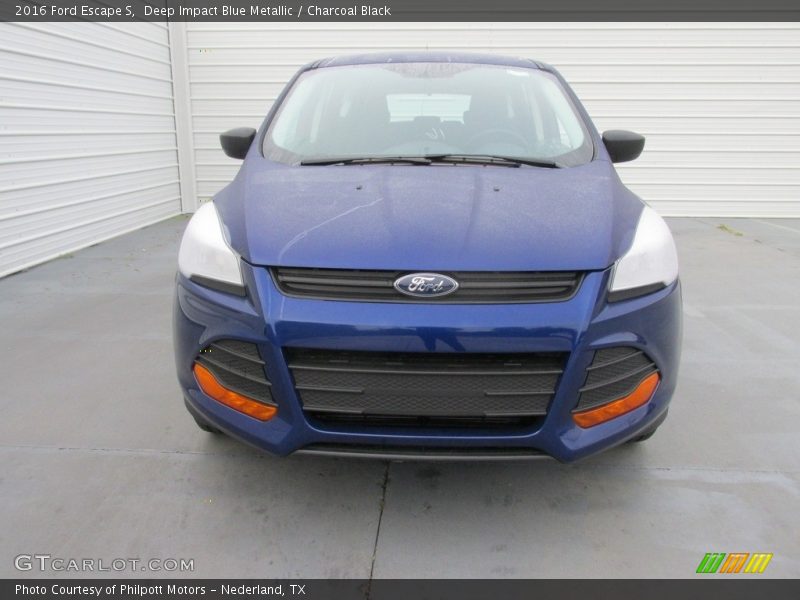 Deep Impact Blue Metallic / Charcoal Black 2016 Ford Escape S