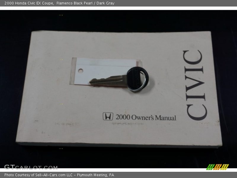 Flamenco Black Pearl / Dark Gray 2000 Honda Civic EX Coupe