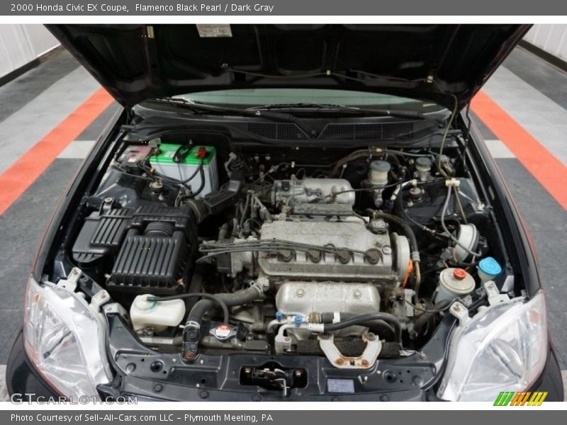 Flamenco Black Pearl / Dark Gray 2000 Honda Civic EX Coupe
