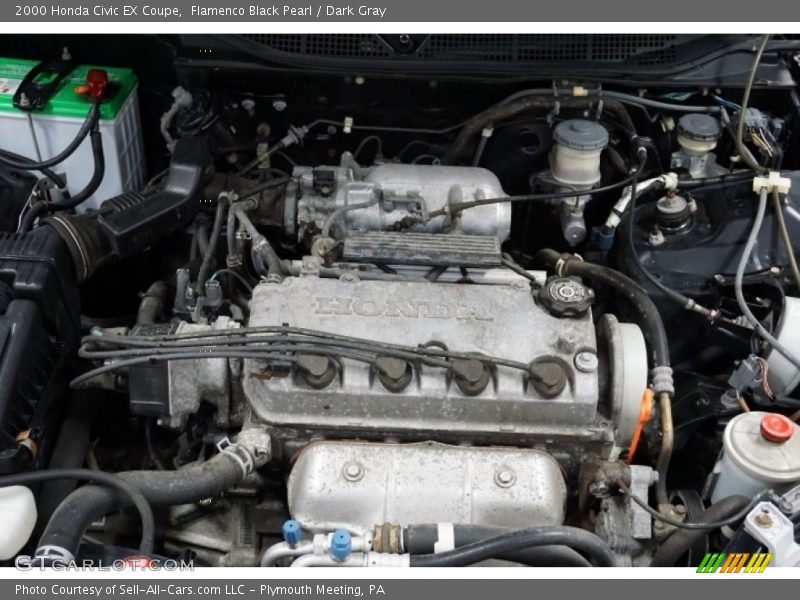 Flamenco Black Pearl / Dark Gray 2000 Honda Civic EX Coupe