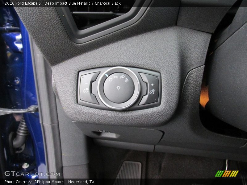 Deep Impact Blue Metallic / Charcoal Black 2016 Ford Escape S