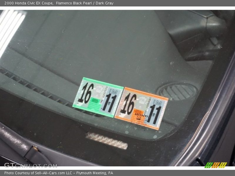 Flamenco Black Pearl / Dark Gray 2000 Honda Civic EX Coupe