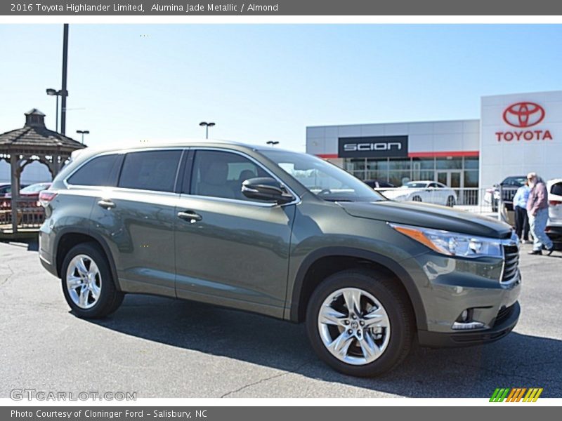 Alumina Jade Metallic / Almond 2016 Toyota Highlander Limited