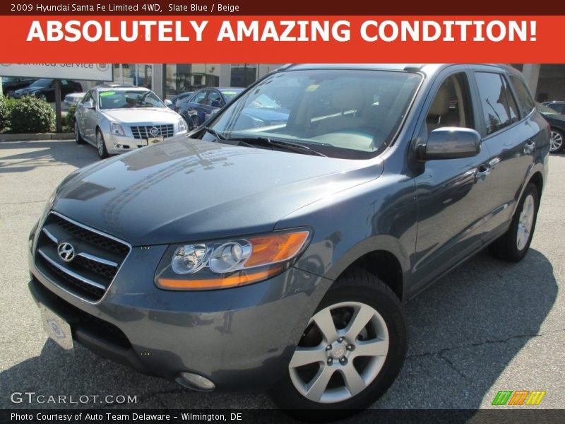 Slate Blue / Beige 2009 Hyundai Santa Fe Limited 4WD