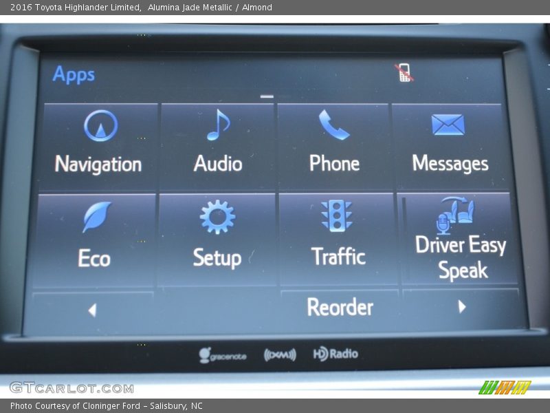 Alumina Jade Metallic / Almond 2016 Toyota Highlander Limited