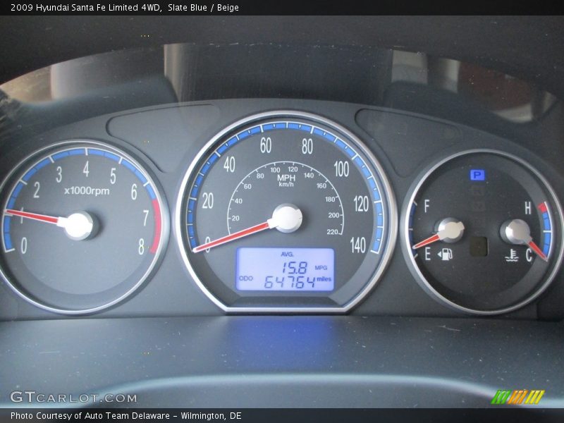 Slate Blue / Beige 2009 Hyundai Santa Fe Limited 4WD