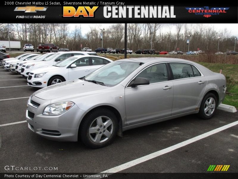 Silverstone Metallic / Titanium Gray 2008 Chevrolet Malibu LS Sedan