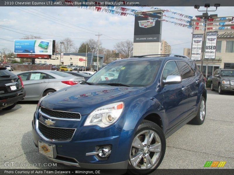 Navy Blue Metallic / Jet Black/Light Titanium 2010 Chevrolet Equinox LTZ AWD