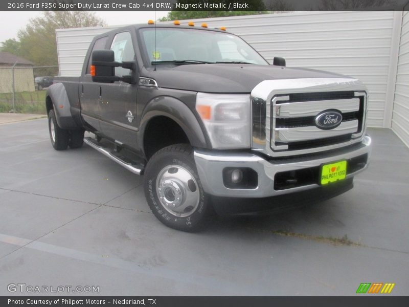 Magnetic Metallic / Black 2016 Ford F350 Super Duty Lariat Crew Cab 4x4 DRW