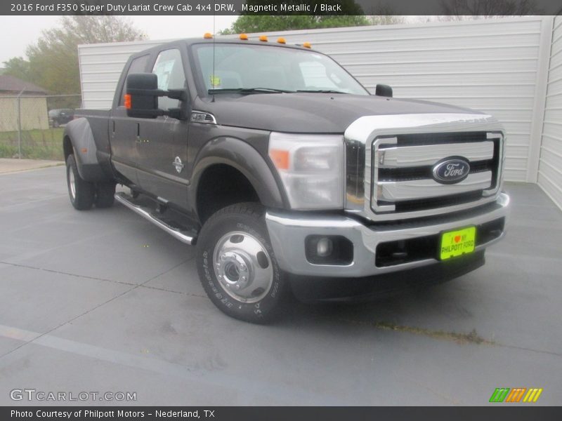 Magnetic Metallic / Black 2016 Ford F350 Super Duty Lariat Crew Cab 4x4 DRW