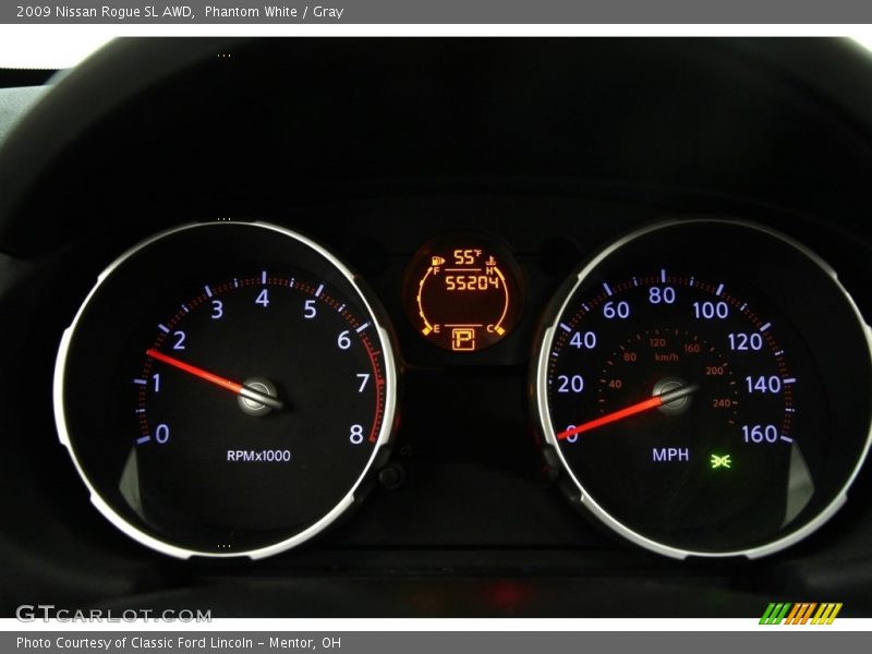 Phantom White / Gray 2009 Nissan Rogue SL AWD