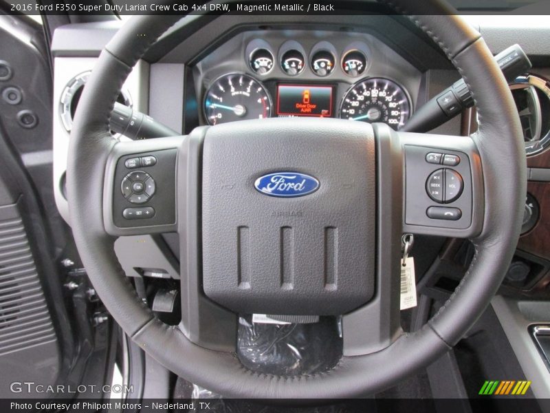 Magnetic Metallic / Black 2016 Ford F350 Super Duty Lariat Crew Cab 4x4 DRW