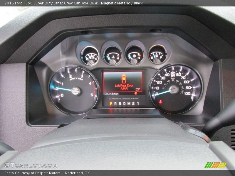 Magnetic Metallic / Black 2016 Ford F350 Super Duty Lariat Crew Cab 4x4 DRW