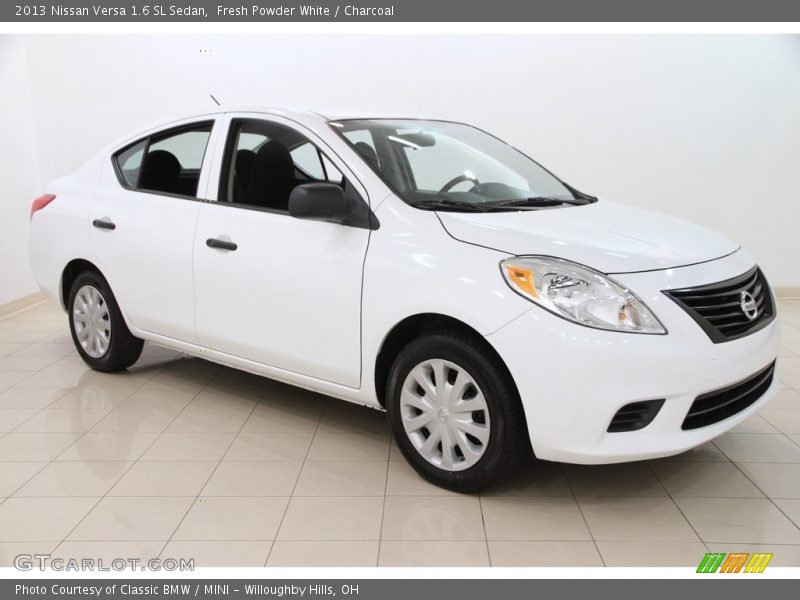 Fresh Powder White / Charcoal 2013 Nissan Versa 1.6 SL Sedan