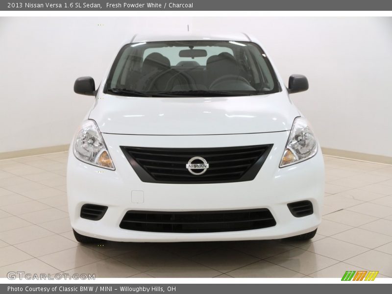 Fresh Powder White / Charcoal 2013 Nissan Versa 1.6 SL Sedan