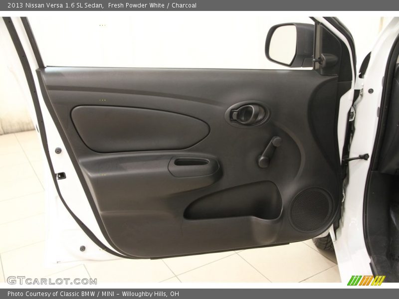 Fresh Powder White / Charcoal 2013 Nissan Versa 1.6 SL Sedan