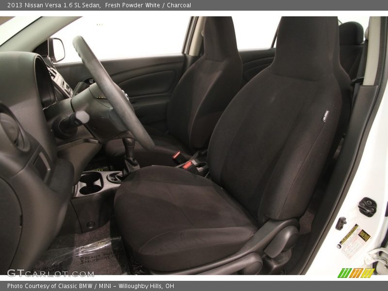 Fresh Powder White / Charcoal 2013 Nissan Versa 1.6 SL Sedan