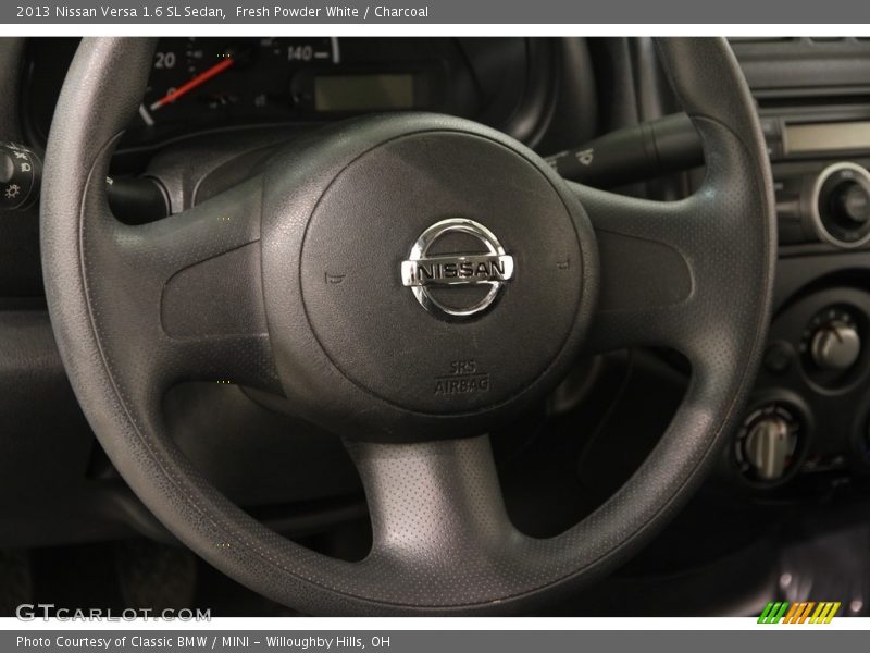 Fresh Powder White / Charcoal 2013 Nissan Versa 1.6 SL Sedan
