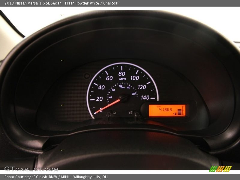 Fresh Powder White / Charcoal 2013 Nissan Versa 1.6 SL Sedan