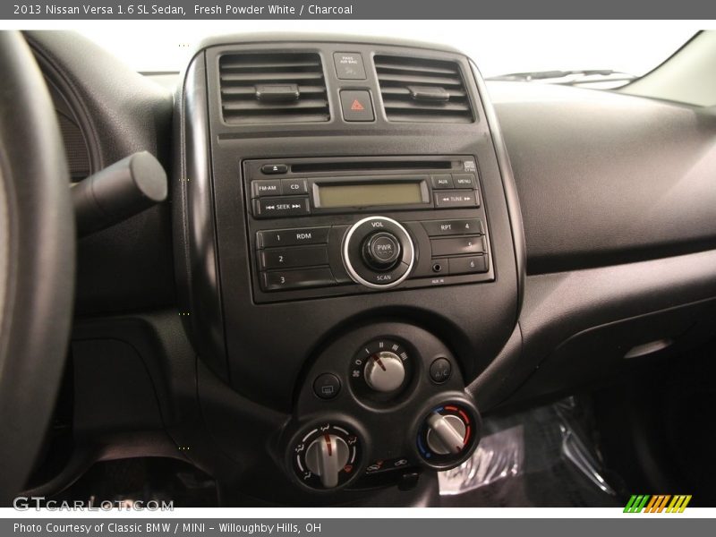 Fresh Powder White / Charcoal 2013 Nissan Versa 1.6 SL Sedan