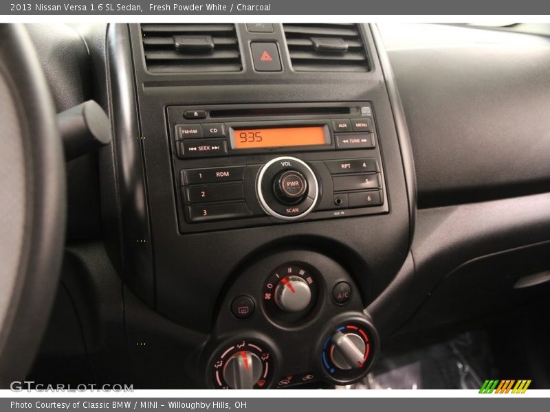 Fresh Powder White / Charcoal 2013 Nissan Versa 1.6 SL Sedan