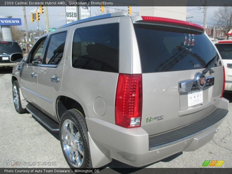Quicksilver / Ebony/Ebony 2009 Cadillac Escalade Hybrid AWD