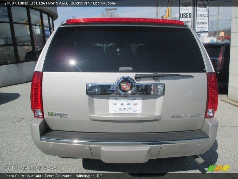 Quicksilver / Ebony/Ebony 2009 Cadillac Escalade Hybrid AWD