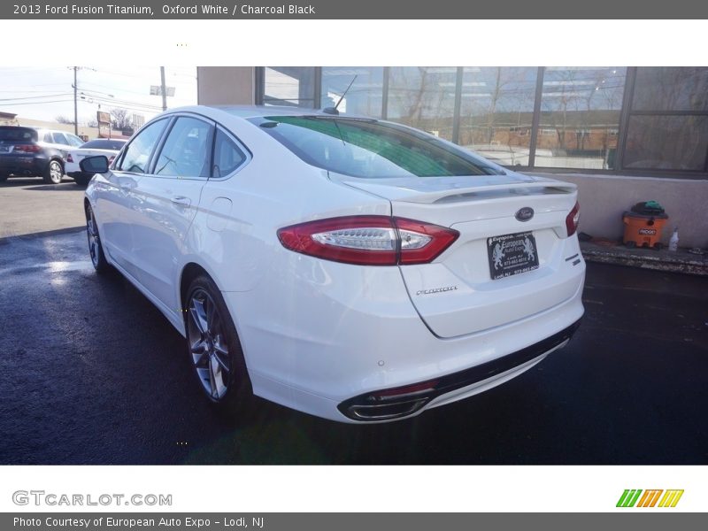Oxford White / Charcoal Black 2013 Ford Fusion Titanium