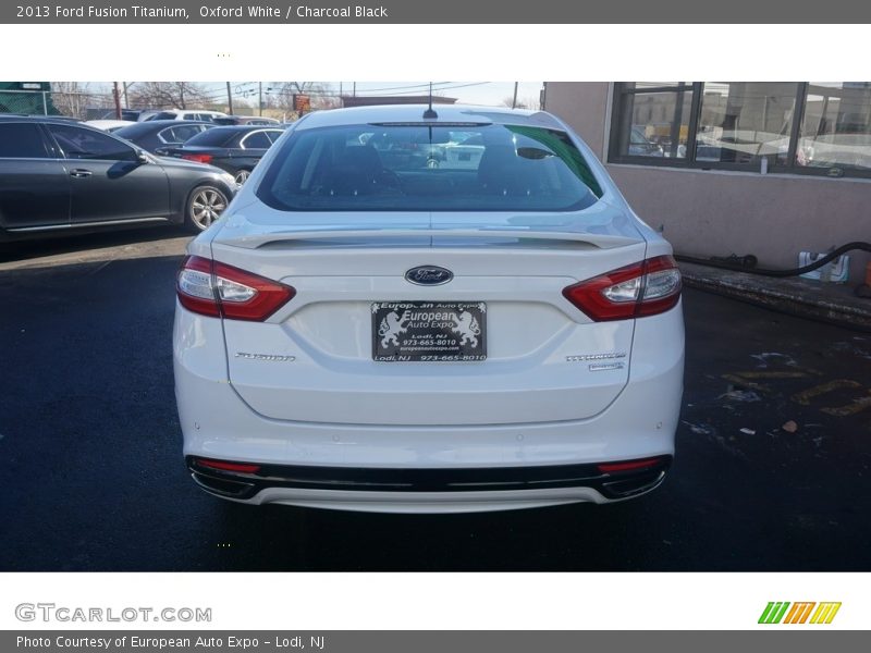 Oxford White / Charcoal Black 2013 Ford Fusion Titanium