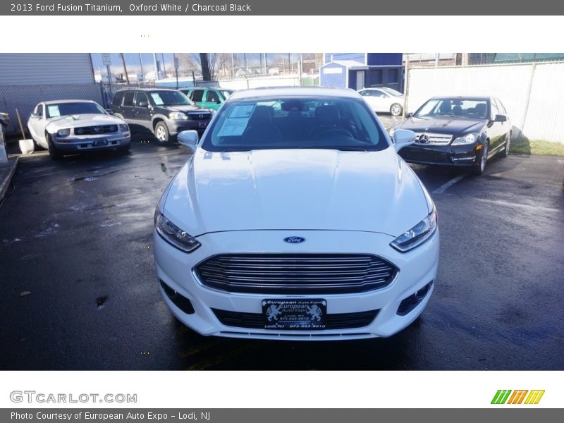 Oxford White / Charcoal Black 2013 Ford Fusion Titanium