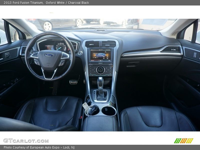 Oxford White / Charcoal Black 2013 Ford Fusion Titanium
