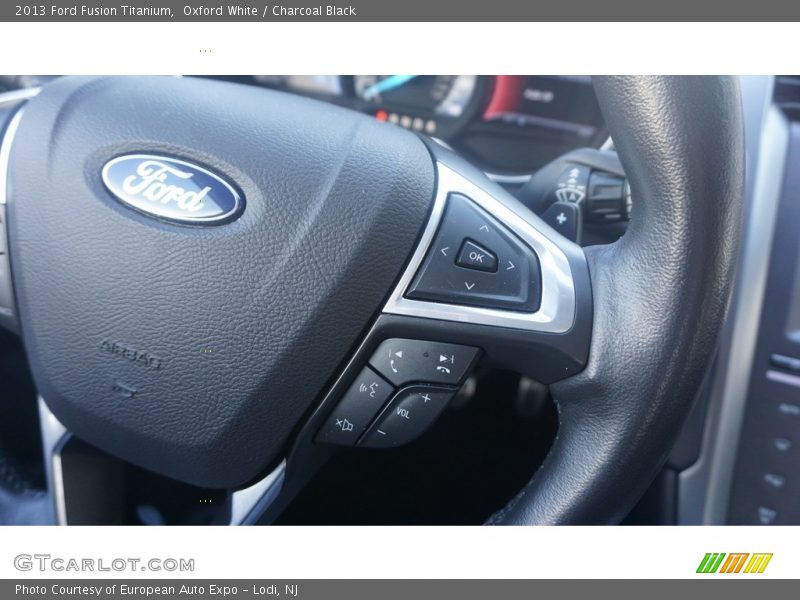 Oxford White / Charcoal Black 2013 Ford Fusion Titanium