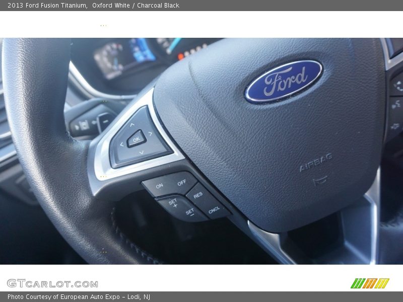 Oxford White / Charcoal Black 2013 Ford Fusion Titanium
