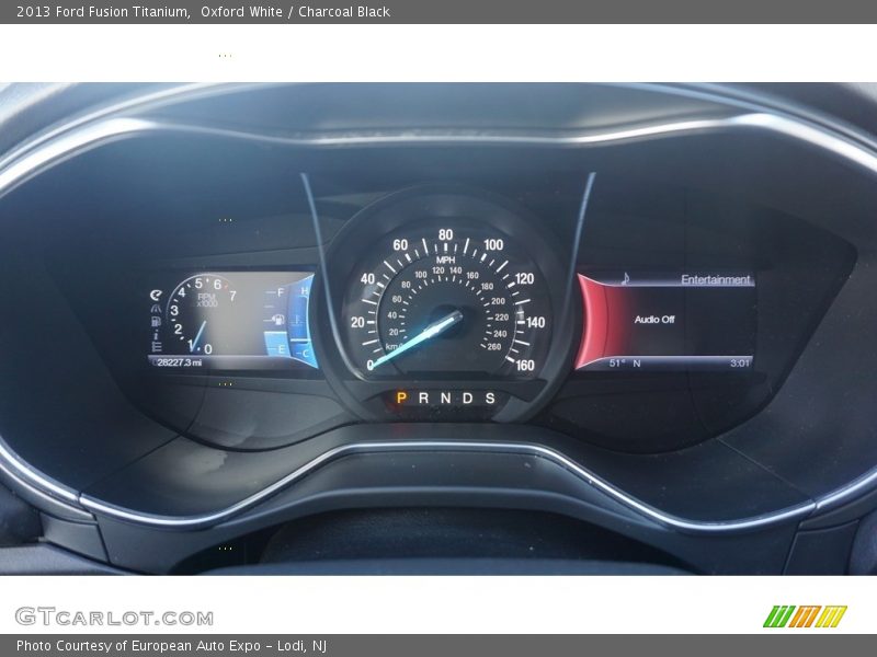 Oxford White / Charcoal Black 2013 Ford Fusion Titanium