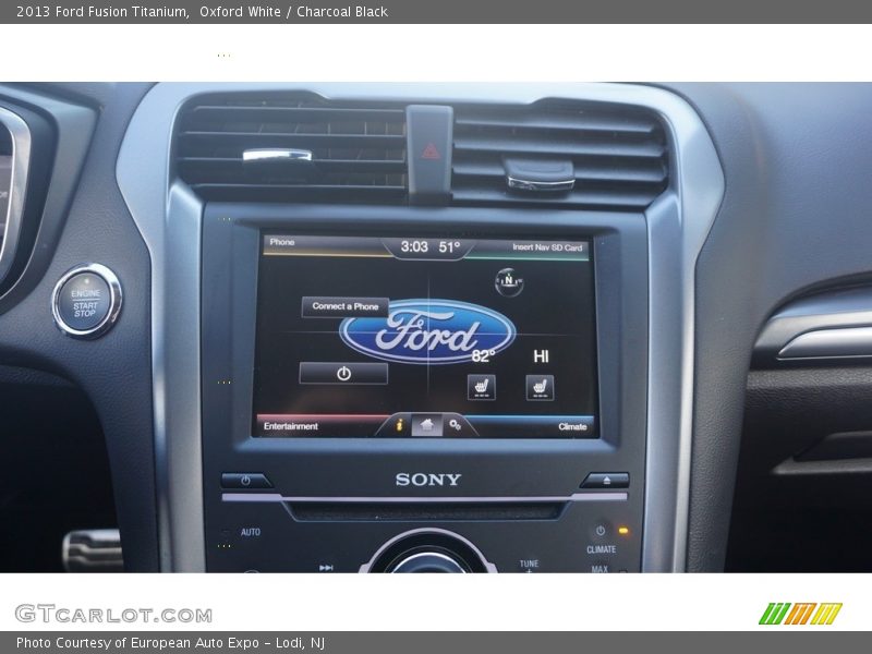 Oxford White / Charcoal Black 2013 Ford Fusion Titanium