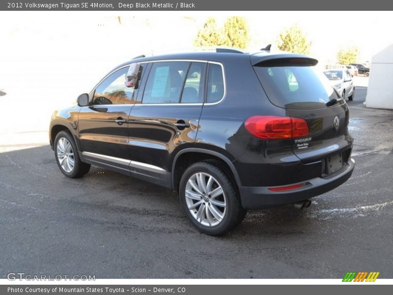 Deep Black Metallic / Black 2012 Volkswagen Tiguan SE 4Motion