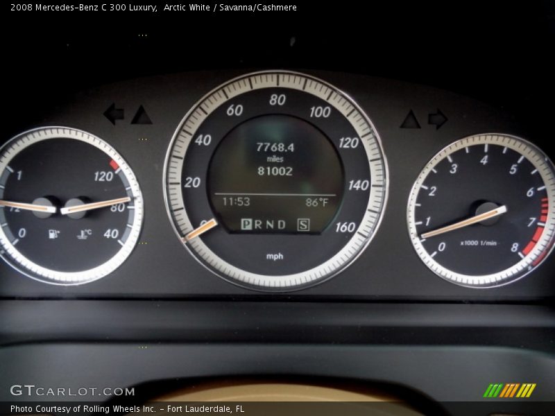 Arctic White / Savanna/Cashmere 2008 Mercedes-Benz C 300 Luxury