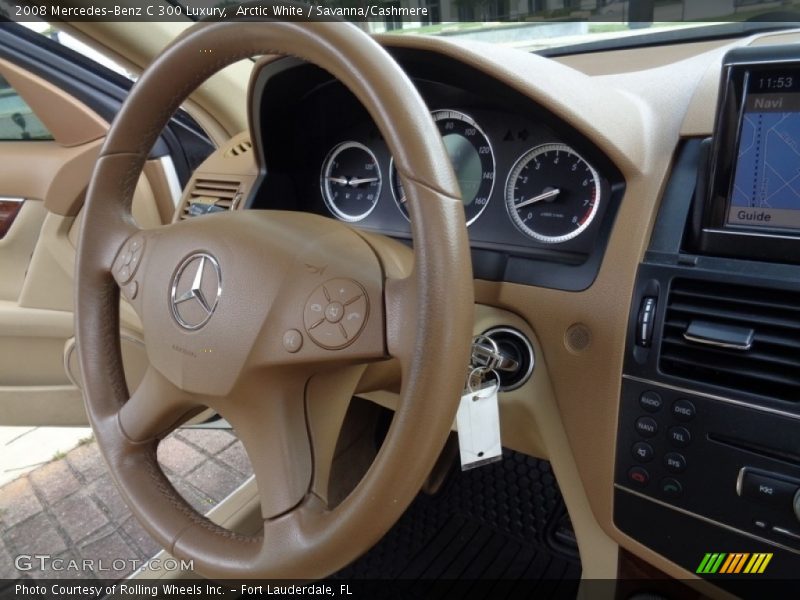 Arctic White / Savanna/Cashmere 2008 Mercedes-Benz C 300 Luxury