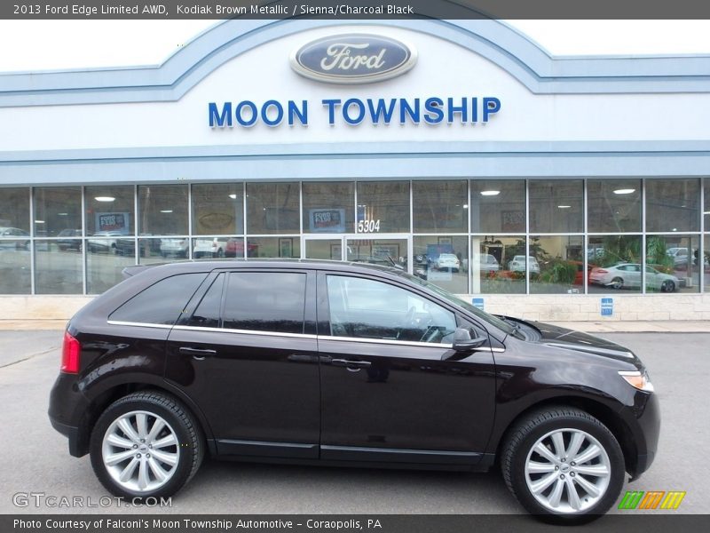 Kodiak Brown Metallic / Sienna/Charcoal Black 2013 Ford Edge Limited AWD