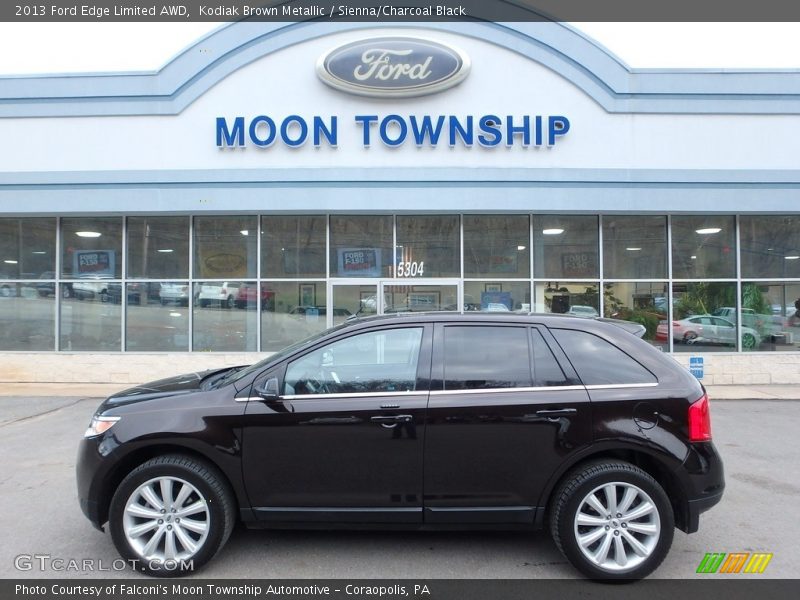 Kodiak Brown Metallic / Sienna/Charcoal Black 2013 Ford Edge Limited AWD
